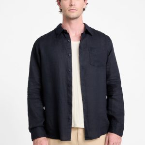 Eco Napa Linen-Blend Shirt - Blue