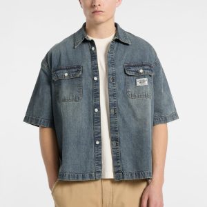 GUESS Originals Boxy Denim Shirt - Blue