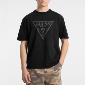GUESS Originals Eco Vintage Triangle Tee - Black