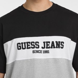 Crewneck Color-Block Tee - Gray