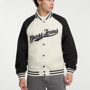 Raglan Varsity Jacket - White