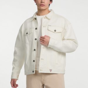 Oversized Denim Trucker Jacket - White