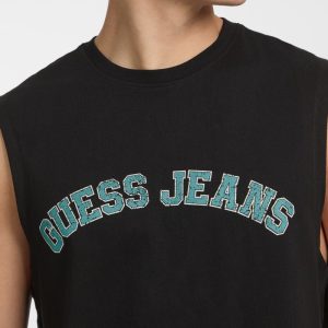 Crewneck Collegiate Tank - Black