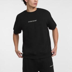Crewneck Logo Sweater Tee - Black