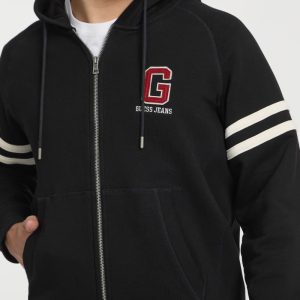Hooded Fleece Sweater - Black