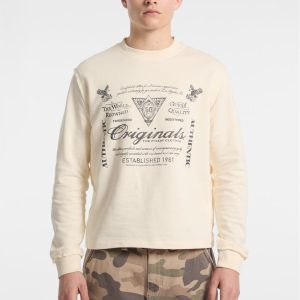 GUESS Originals Eco Lightweight Crewneck - White