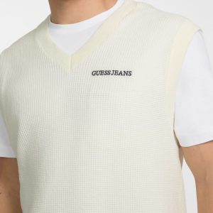 V-Neck Sweater Vest - White