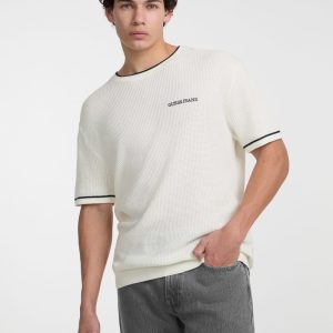 Crewneck Sweater Tee - White