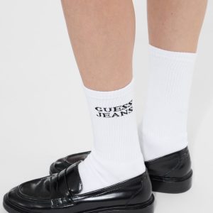 Unisex Logo Crew Socks - White
