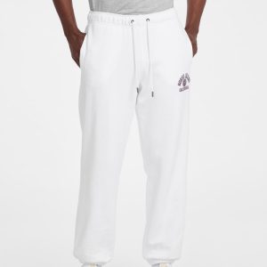 Printed Logo Joggers - White