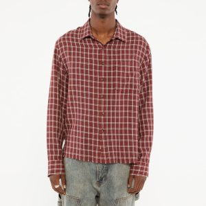 GUESS Originals Eco Plaid Shirt - Brown