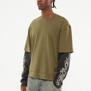 GUESS Originals Eco Double Layered Tee - Green