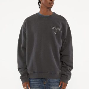 GUESS Originals Eco Baker Crewneck Sweatshirt - Black