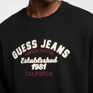 Fleece Logo Sweater - Black