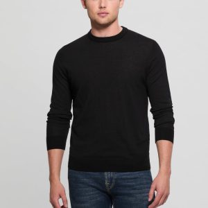 Fred Crewneck Wool Sweater - Black