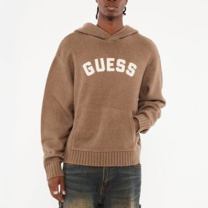 GUESS Originals Eco Wool-Blend Hoodie - Brown