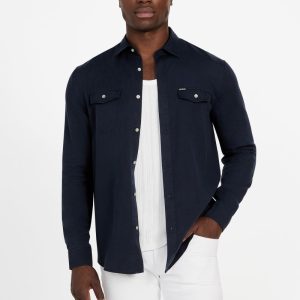 Washed Twill Shirt - Blue