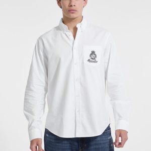 Long-Sleeve Pocket Shirt - White