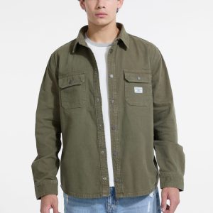 Canvas Shacket - Green