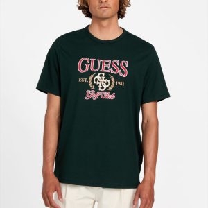 Eco Crewneck Embroidered Tee - Green