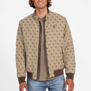 Jacquard Monogram Jacket - Beige