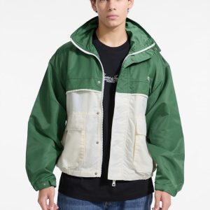 Color-Block Windbreaker - Green