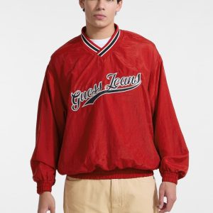 Logo Pullover Windbreaker - Red