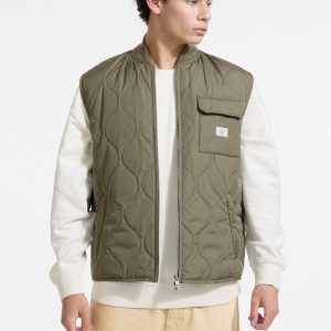 Quilted Puffer Vest - Green