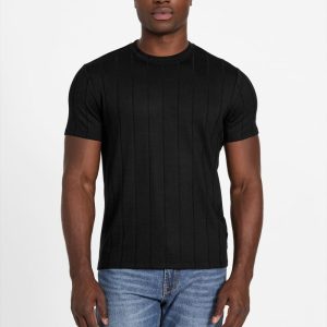 Eco Axel Ribbed Crewneck - Black