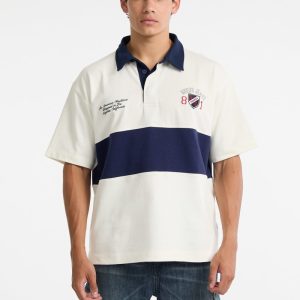 Logo Short-Sleeve Rugby Polo - White