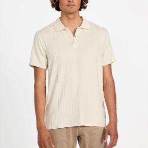 Eco Axel Ribbed Polo - Beige