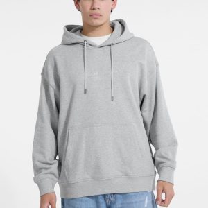 Embroidered Logo Hoodie - Grey