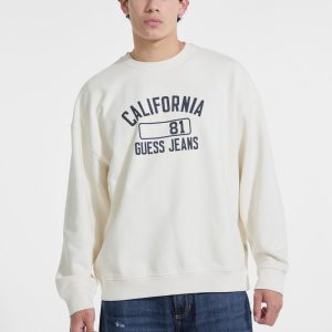 Crewneck California Long-Sleeve Tee - White