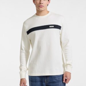 Ribbed Long-Sleeve Tee - White