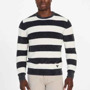 Herbie Ribbed Washed Sweater - Blue