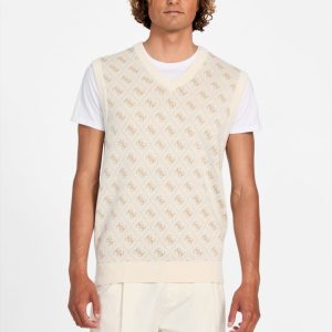 Eco Horace Jacquard Vest - Beige