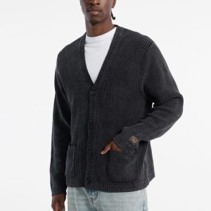 GUESS Originals Eco Washed Cardigan - Black