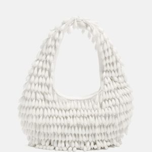 Maria Beaded Hobo - White
