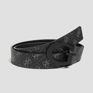 Reversible Charcoal Quattro G Belt - Black