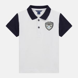 Eco Color-Block Polo (3M-7) - White