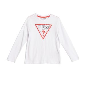 GUESS Kids Long-Sleeve Logo Tee (2-7) - White