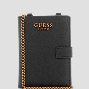 Laurel Chain Passport Case - Black