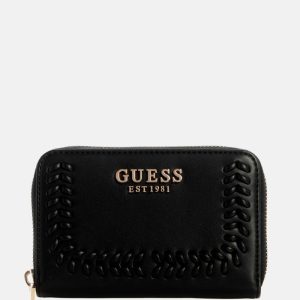 Tatum Whipstitched Medium Wallet - Black