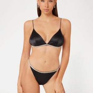 Sabrina Thong and Bra Box Set - Black