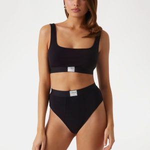 Eco Tessa Rib Bralette - Black
