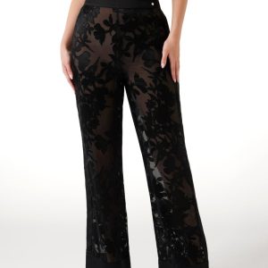 Mara Chiffon Long Pants - Black
