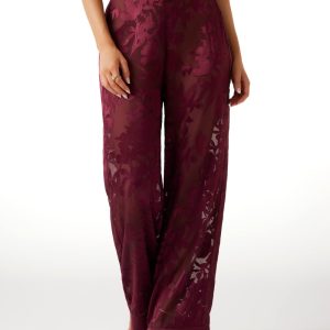 Mara Chiffon Long Pants - Purple