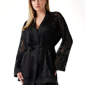 Mara Short Kimono - Black