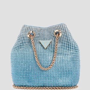 Zalina Ombré Rhinestone Pouch - Blue