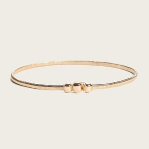 Tab Snake Chain Belt - Gold